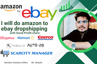 do amazon to ebay dropshipping on profit share UK, USA, au