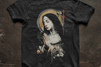 draw a christen faith religious t shirt design