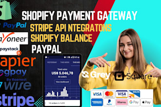 activate integrate shopify payments balance paypal  skrill stripe to wix website