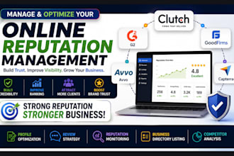manage and optimize your clutch g2 goodfirms avvo capterra orm online reputation
