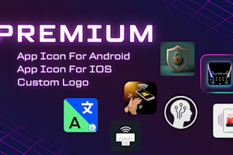 modern and unique app icons for ios and android and website