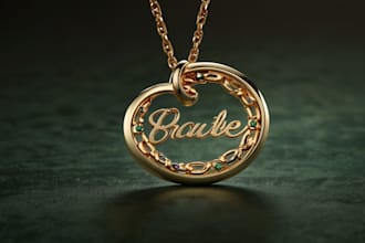 model luxe 3d jewelry for festive season custom gem, gold and silver mix with 4k