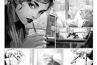 do comic book page illustration graphic novel cover art cartoon character strip