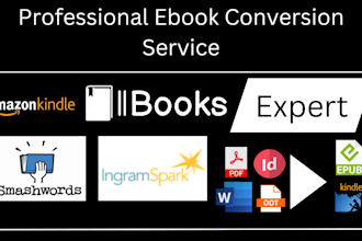 do ebook conversion from  PDF and word into epub