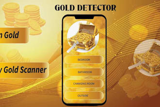 develop gold detector app, metal detector app, gold finder app, metal finder app