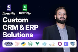develop and integrate custom CRM or erp solutions for your business