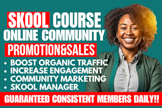 do skool online community promotion skool mighty network online course marketing