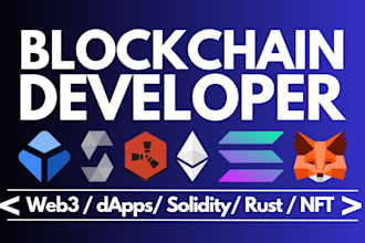 be blockchain developer with web3 smart contracts token creation blockchain app