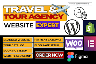 design travel agency website tour booking vacation hospitality tourism website