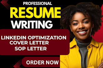 write a professional ats resume cover letter linkedin profile optimization