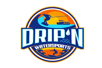 design remarkable water sports boat rental company logo