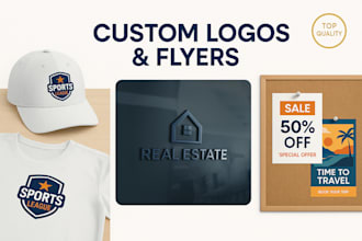 design custom league, team logo, sales flyers, and proposal designs