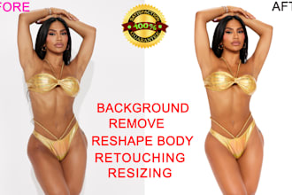 do retouching, body slimming, face slimming, photo edit in photoshop
