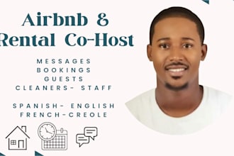 be your airbnb co host for guest communication and bookings