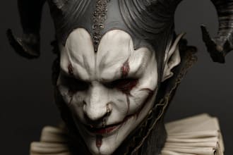 design an fantasy horror horror villain character