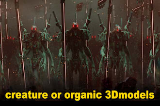 design and sculpt unique creature or organic models for games, film, and collect