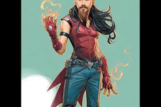do a charcter of comic or design your comic character