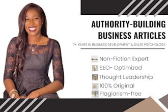 write thought leadership and professional business articles
