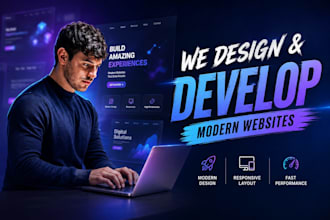 design and develop a modern website next