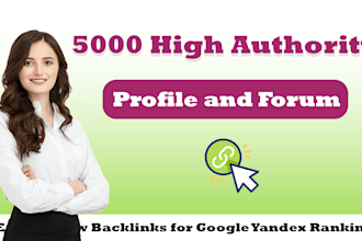 1000 high authority profile and forum backlinks with white hat SEO