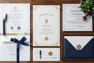design professional diplomas certificates and experience letters