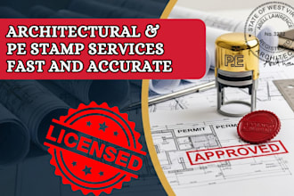 deliver a licensed architect seal for your plans in 24 hour