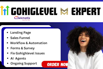 gohighlevel sales funnel go high level landing page website mastermind tekmatix