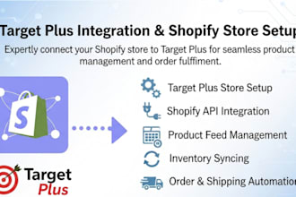 handle target plus integration, shopify store setup, and account management