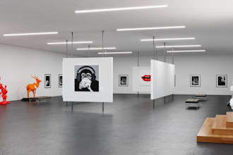 redesign 3d museum interior,art gallery,theater room,warehouse studio in lumion