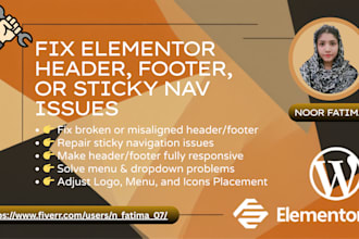 fix elementor header, footer, or sticky nav issues