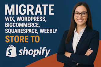 migrate wix wordpress bigcommerce squarespace weebly store to shopify store