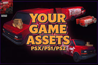 create low poly psx, ps1 and ps2 style assets for your game