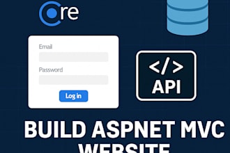 build aspnet core mvc website with login crud, api and sql