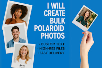 create bulk custom polaroid style photos from your images