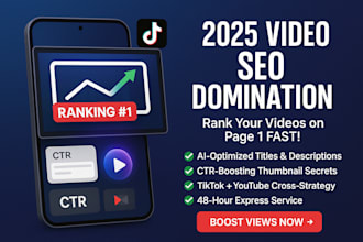 do video SEO expert optimize youtube and tiktok for google rankings