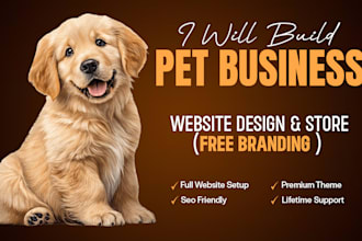 create a premium dog pet store or pet store with free branding