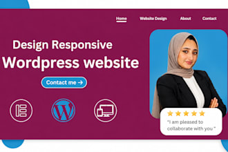 build wordpress website, design responsive sites