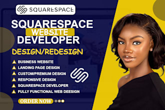 squarespace website, design or redesign squarespace website, develop squarespace