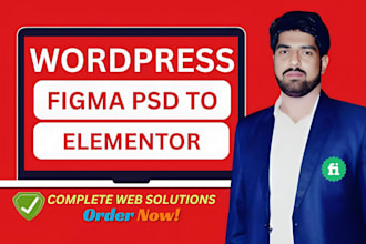 do PSD to wordpress, figma to wordpress elementor