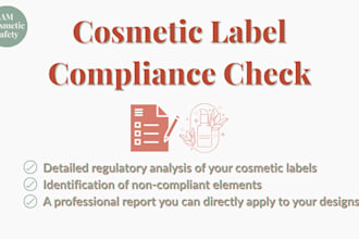 cosmetic label review and compliance report
