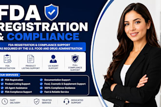 handle fda food facility registration and US agent service