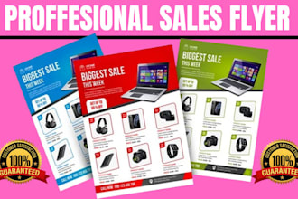 do proffesional products posters sales flyers design sale sheet advertisement