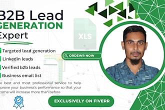 b2b lead generation verified business email list and linkedin leads expert
