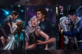 design sfw nsfw dark mafia erotic couple book cover dark art fiction commisions