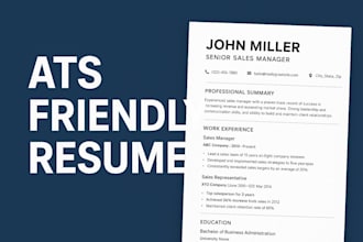 create a professional ats friendly resume and cover letter