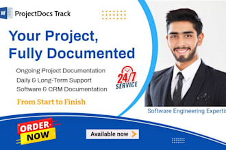 manage ongoing software project documentation services as CRM, srs, brd, uml