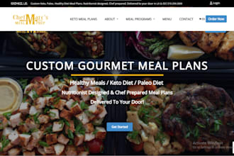 make meal prep shopify store sea food store meal prep website restaurant website