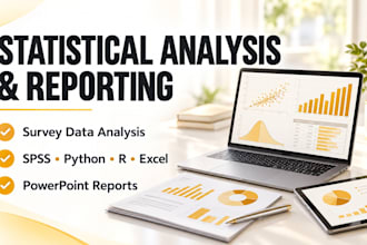 do survey data analysis, statistical, spss, python, r, excel, powerpoint reports