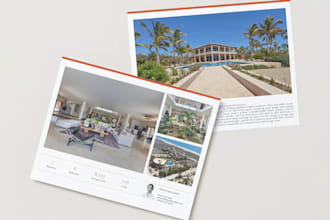 design a professional luxury real estate brochure or flyer