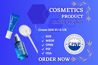 create sds, msds, cpsr, pif, coa, and compliance docs for amazon, eu and uk